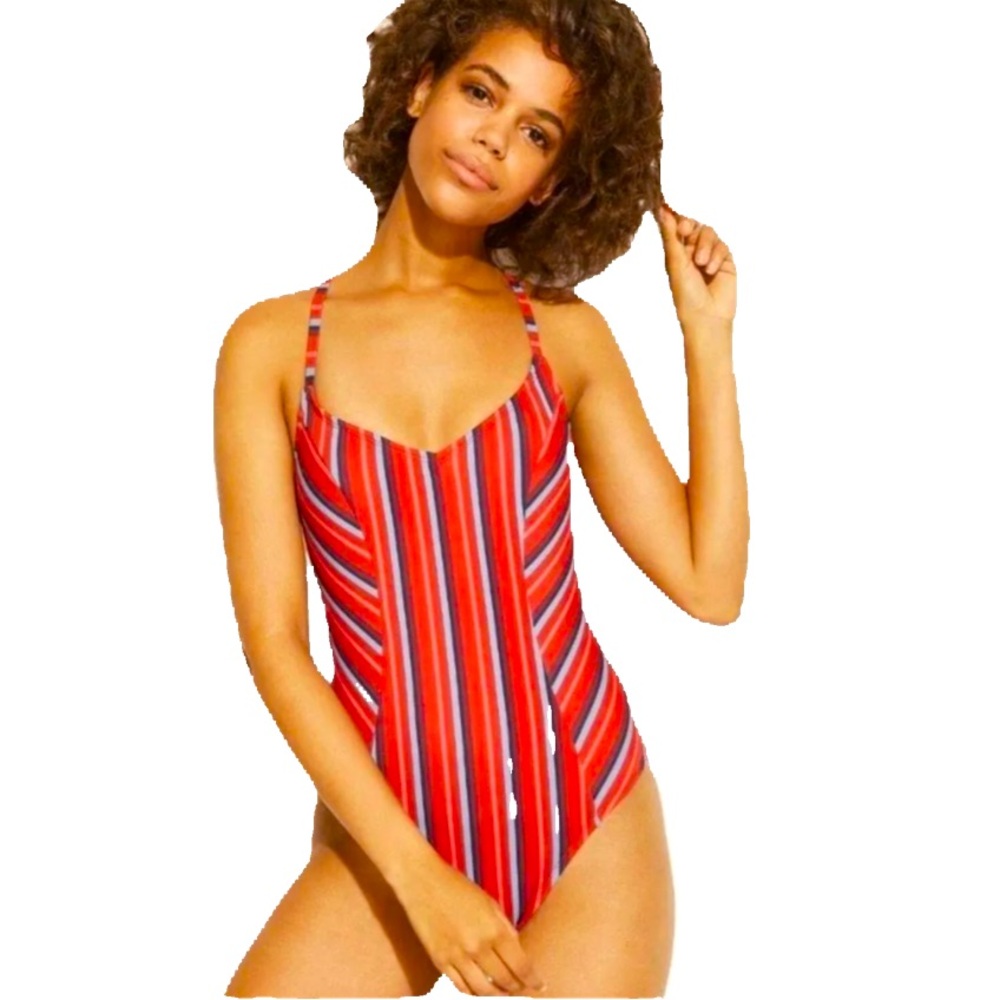 NWT KONA SOL RED AND BLUE STRIPES IN SIZE SMALL
